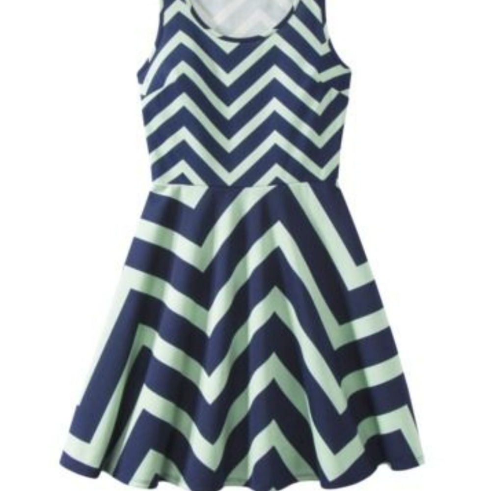 Xhilaration juniors fit and flare chevron dress.